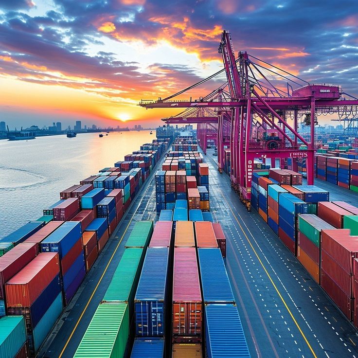 Logistics Container Ship 